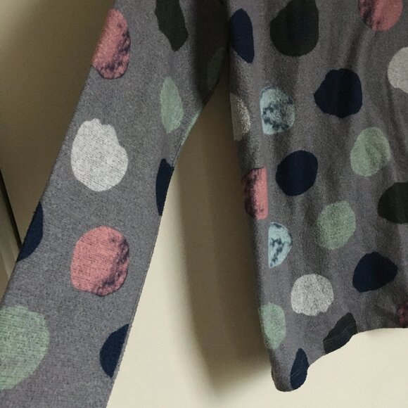 CHARLIE B Soft Fleecey Polka Dot Crewneck Sweater - Picture 3 of 14
